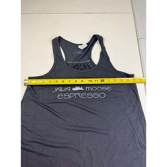 Java Moose Espresso Racerback Tank Top Gray Sleeveless Casual Activewear M - Picture 3 of 8